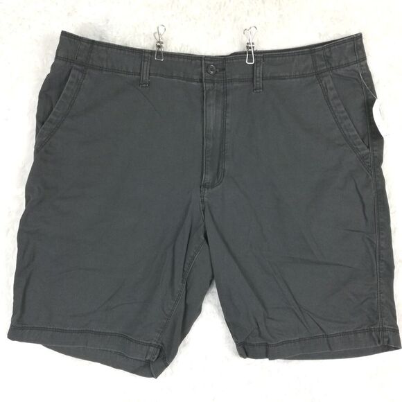 Old Navy Shorts Chino Khaki Broken In‎ Midnight Oil Gray Classic Casual 40 New - Picture 1 of 10
